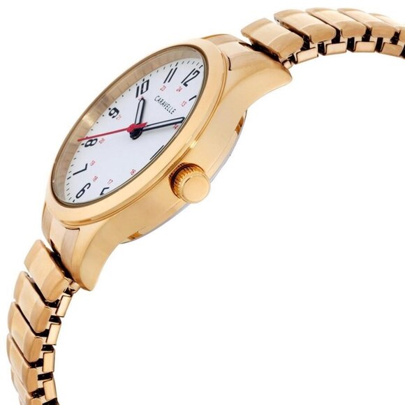 NWT Authentic Bulova Caravelle Traditional Quartz White Dial Women's Watch - Picture 2 of 3